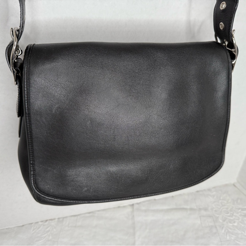 Vintage Coach 9332 legacy black flap bag